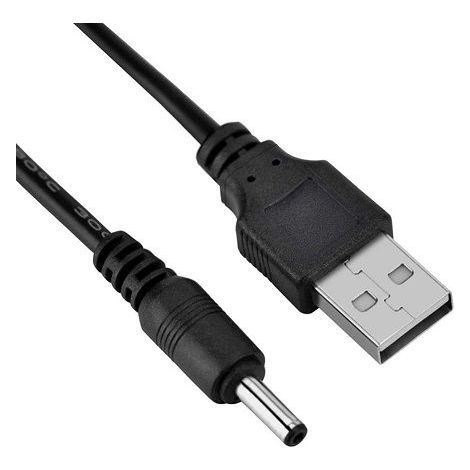 Cable alimentacion USB 2.0 DC 3.5 mm x 1.35 mm 0.8 M Negro (1/3)