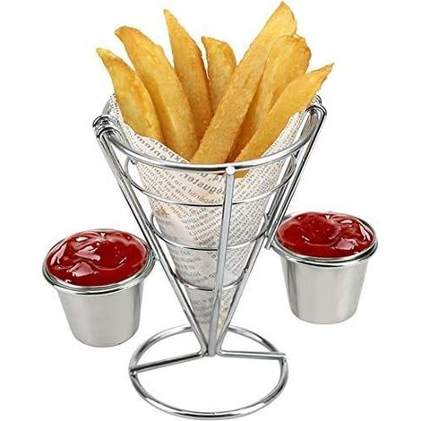 Support de présentation pour frites et snacks pour fêtes et pique niques porte cornet pour buffet et réceptions accessoire de service