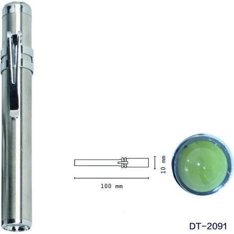 Wisdom - Mini Torcia Led Portachiavi Cree A Forma Di Penna In Alluminio Tascabile Dt-2091 - (1/4)