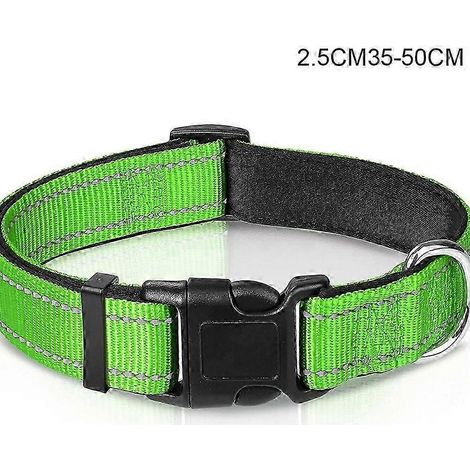 Collier réfléchissant réglable pour chien M 35-50 cm avec boucle de sécurité verrouillable, largeur 2,5 cm (1/5)