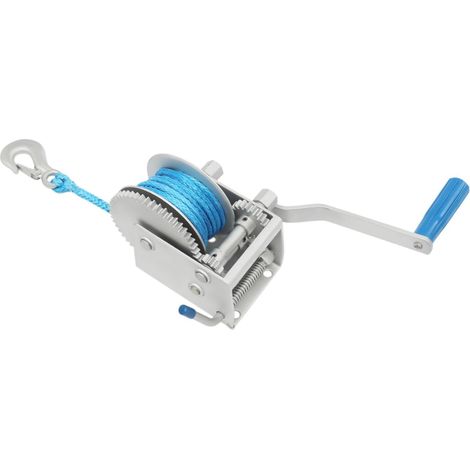 Treuil manuel 3 conditions de transmission Treuil manuel 4500 lbs 8 m Corde en nylon Fonction de verrouillage pour yacht, bateau, remorque