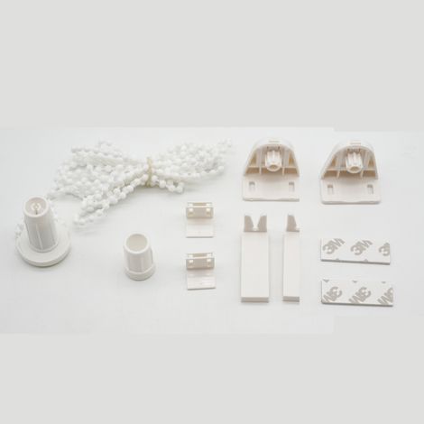 Nouveau kit de 17 pièces/11 pièces comprenant un support de fixation pour store plissé à perles de 3 mètres (aucun perçage requis) (1/5)