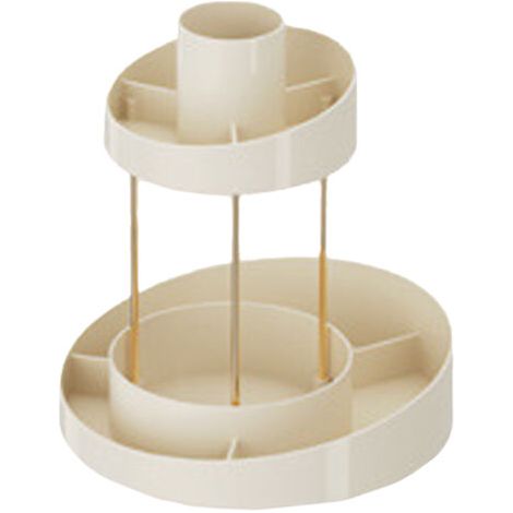 Étagère de rangement rotative à 2 niveaux pour maquillage, organisateur de comptoir de salle de bain, pour cosmétiques et produits de soin, support de maquillage pivotant à 360°