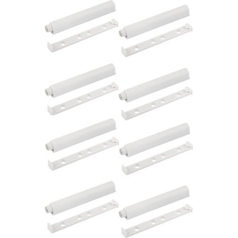 8x loquet de porte magnétique Push to Open aimant placard mécanisme sans poignée Poussoir Ouverture Fermeture Armoire Tiroir, Blanc (1/3)