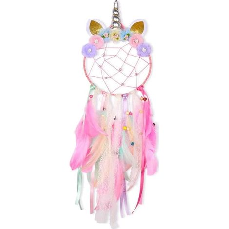 Attrape-rêves Licorne Lumineux Déco Murale Chambre Fille Garçon Suspension Colorée Cadeau Fête (1/5)