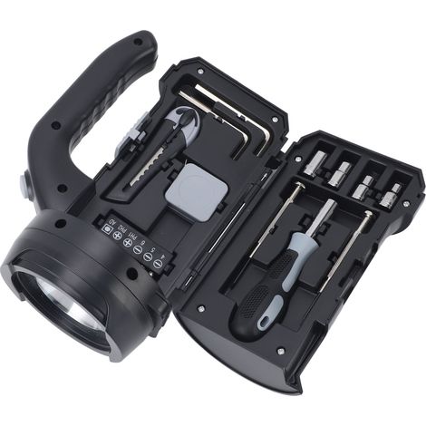 Lampe torche LED coffret outils domestiques ensemble quincaillerie pour éclairage extérieur maison et travail (1/5)