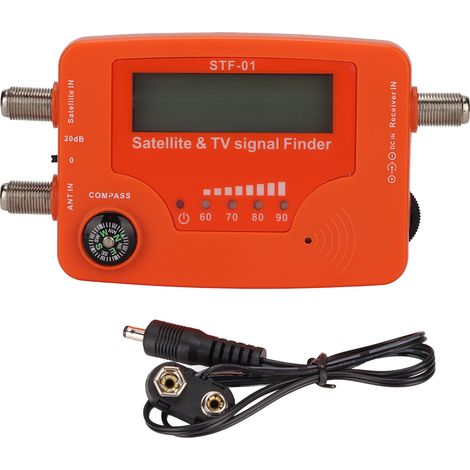 Digitaler Satellitensignaldetektor mit LCD-Bildschirm, Kompass und akustischem Alarm