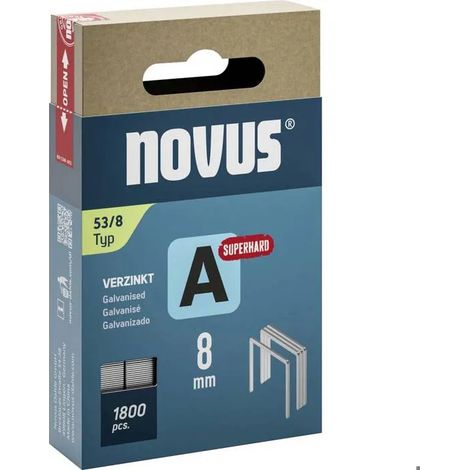 Grapas Novus tipo a 53 8 mm alambre duro 1800 pcs