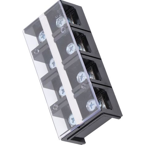Bornes de connexion double rangée, connecteur de courant, barrette de cuivre avec couvercle AC600VTC-1504 (8 points de câblage) (1/5)