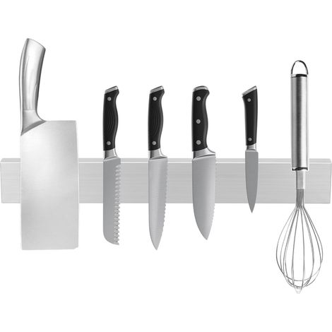 Porte-Couteaux Aimanté 40cm en Acier Inoxydable Porte Couteau Aimanté Mural (1/5)