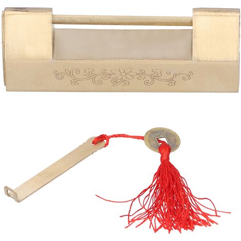 Cadenas Mini Vintage 4.4cm pour Boîte à Bijoux Gravée avec Clé (1/5)
