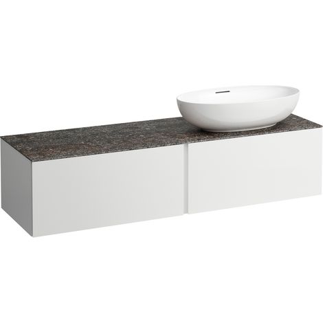LAUFEN Il Bagno Alessi cajonera, encimera de piedra Marrone