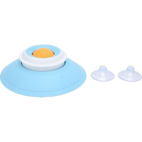 Jouet à lécher pour chien et chat, boule rotative, bol à lécher, ventouse d'enrichissement, mangeoire interactive, distributeur de friandises, jaune (1/5)