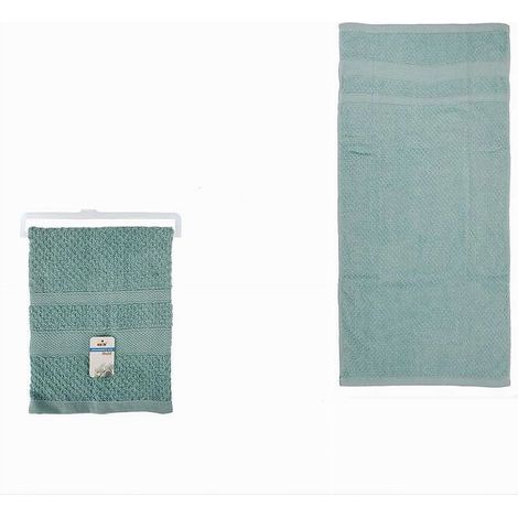 Cleafe - Asciugamano Da Bagno Telo In Cotone Morbida 70x140cm 410gr Colore Celeste 79498 - (1/2)