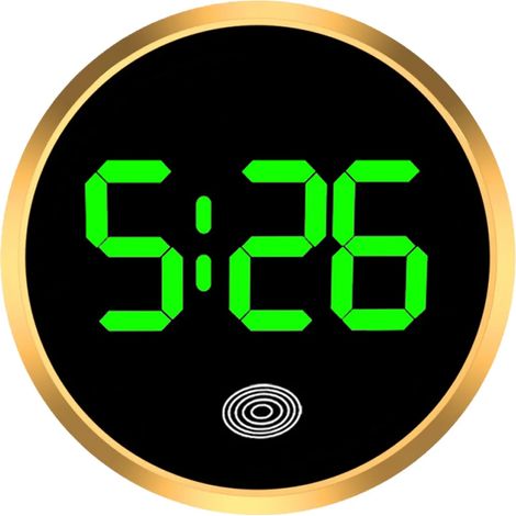 Digitale Armaturenbrettuhr für Fahrzeuge, Borduhr, LED-Zeitanzeige, berührungsempfindliche Fahrzeuguhr, kann mit goldenen und grünen Lichtern am Armaturenbrett befestigt werden.