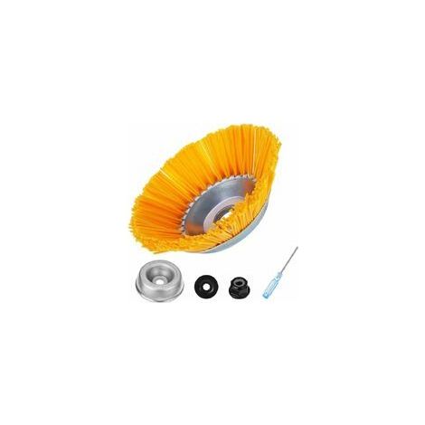 Tête de désherbage, brosse rotative en nylon, bande de coupe ronde avec 4 accessoires de montage, tête de brosse pour débroussailleuse Garden Street-Chrom (1/5)