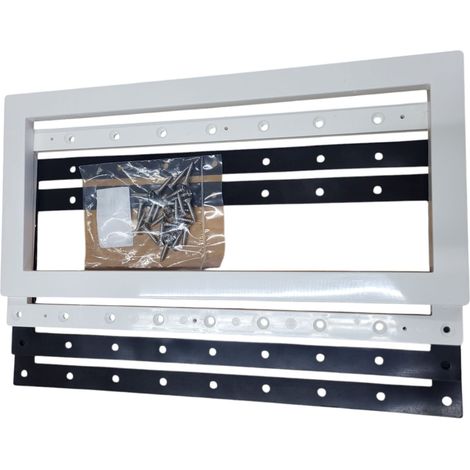 Kit skimmer de piscine – Lot de 31 pièces : bride, joint, grille, vis, collerette – Longueur 454mm, largeur 214mm – Procopi