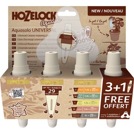 Cône d'arrosage Aquasolo X4 - Taille L - HOZELOCK - cônes en céramique / Pot de 45 à 60cm de diam - Garantie 2 ans