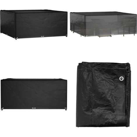 Funda para muebles de jardín 16 ojales cuadrada 300x300x75 cm - Funda para ratán - Protección para muebles