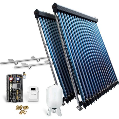 Röhrenkollektor Solarpaket Vakuumröhrenkollektor HP22-2 7,22 m² Flachdach Solar (1/5)