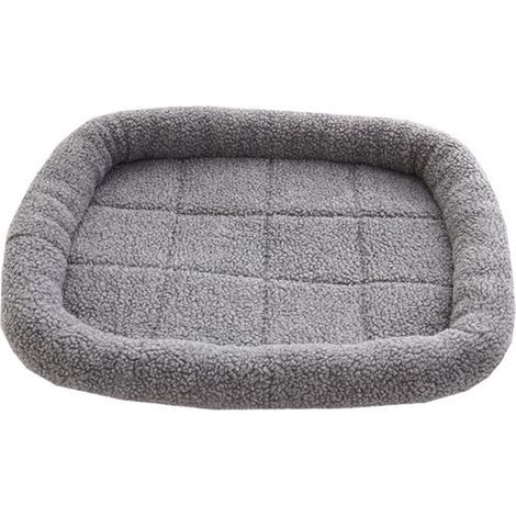 Panier/tapis chauffant en peluche pour chat/chien, gris, 50 x 40 cm (1/4)
