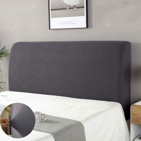 Housse de tête de lit - - 360° - Lavable - Anti-poussière - Gris 180 cm Femeo (1/5)
