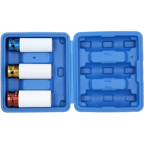 Douille de Protection des Pneus, Outils à Main à Manchon Pneumatique de Couleur en Acier au Chrome Vanadium 3 Pièces, pour L'entretien de L'automobile, de la Moto et du Vélo (1/5)