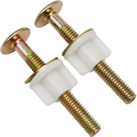 Kit universale di viti e bulloni per sedile WC – Fissaggi resistenti con dadi in plastica e rondelle in metallo (1/4)