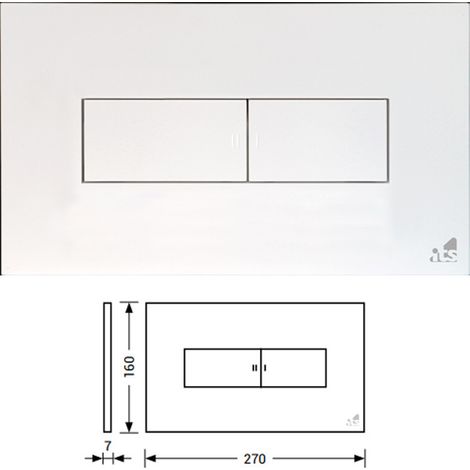 Placca Di Comando Idea TODINI - Azionamento Meccanico - Compatibile con Cassette Linea IDEA - Abs Alta Resistenza - Bianco Soft