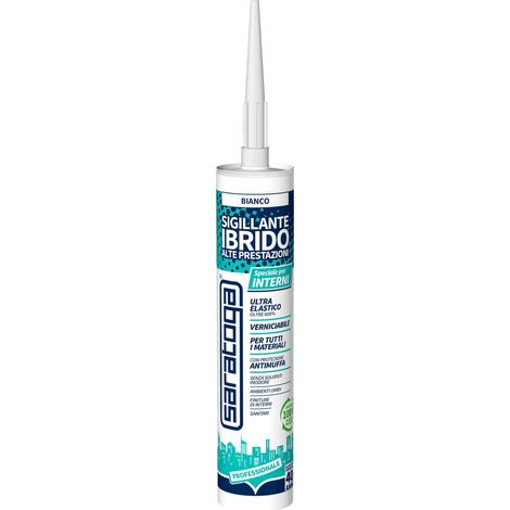 Saratoga Sigillante Ibrido Alte Prestazioni 280ml Bianco per Interno (1/2)