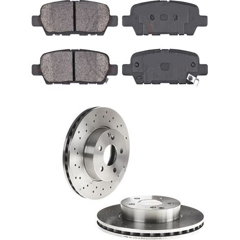 KIT FRENI POSTERIORI compatibile con NISSAN X-TRAIL T31) - DISCHI + PASTIGLIE OEM: P 56 046 / 17632 /SOSTITUZIONE DIRETTA/BASSA POLVERE/SILENZIOSO (1/5)