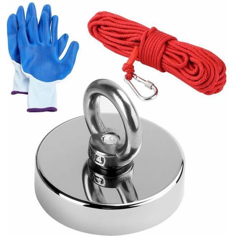 Aimant de pêche 80 kg avec corde et gants YYV (1/4)