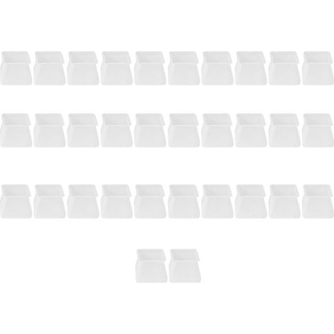 Protections en silicone pour meubles, lot de 32 pièces - Protection carrée pour pieds de chaise et de table - Protège contre les rayures (1/5)