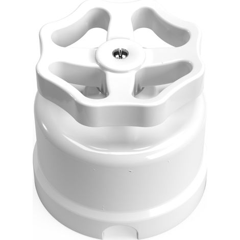 Interruttore/Deviatore in porcellana bianco con manopola