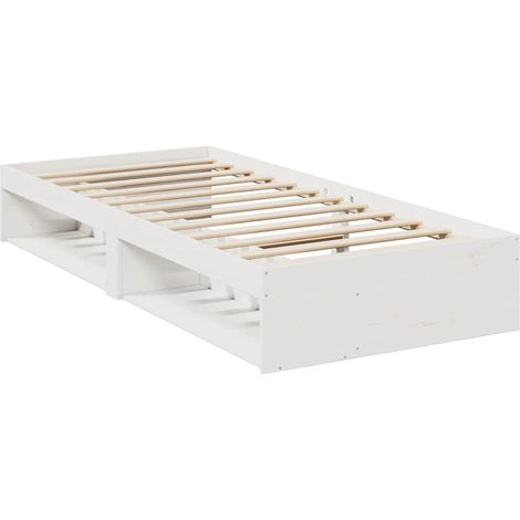 vidaXL Dormeuse senza Materasso Bianca 90x190 cm Legno Massello Pino (1/4)