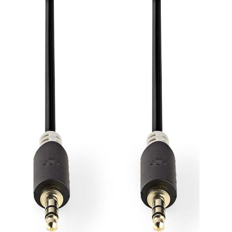 Nedis Cable de Audio Estéreo Macho de 3,5 mm - Macho de 3,5 mm 2,0 m Antracita NE550673823