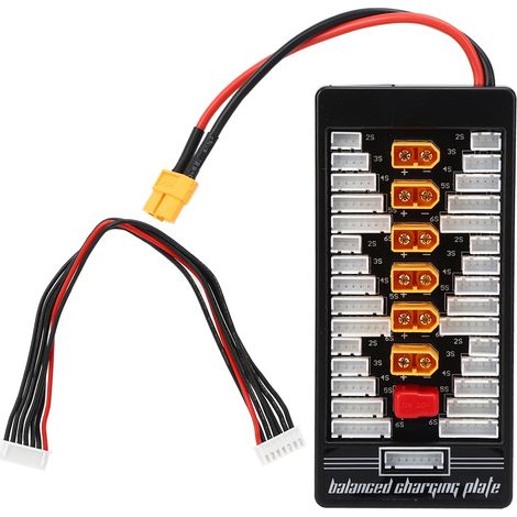 Plaque de charge parallèle XT60 pour batteries RC 2S à 6S - Noir (1/5)
