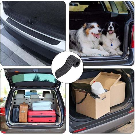 Protezione paraurti auto, 90 cm x 7 cm, protezione per soglia di carico in gomma, protezione paraurti posteriore autoadesiva, compatibile con la maggior parte delle auto (1/4)