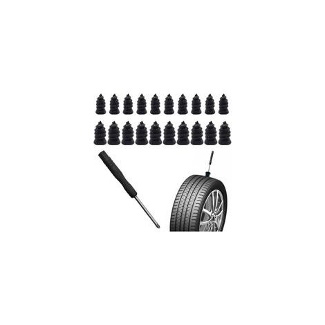 21 Pcs Tubeless Tire Puncture Repair Kit reparation pneu voiturewith Mushroom Avec tournevis,kit anti crevaison voiture Plug for Tyre Punctures and Flats on Cars,Motorcycles,Trucks Tractors (1/4)