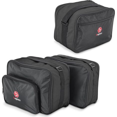 Set 3 Innenbeutel Bagtecs für BMW Vario Koffer (2 seitliche + Topcase) - Schwarz