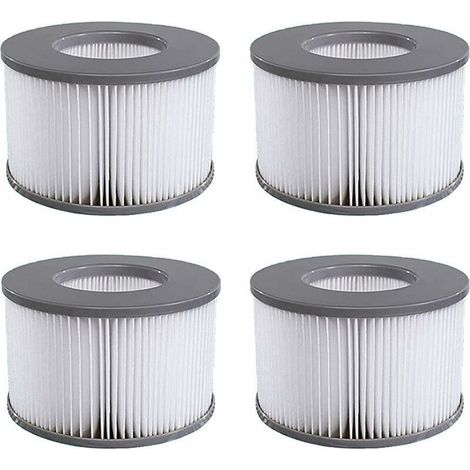Lot de 4 cartouches filtrantes de rechange pour piscines gonflables et spas Mspa (1/5)