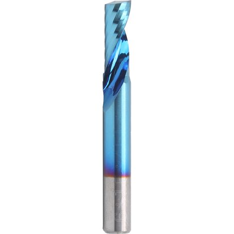 Fraise à surfacer spirale une seule lame acier tungstène bleu électroplaqué 6x15x50 outils CNC (1/5)