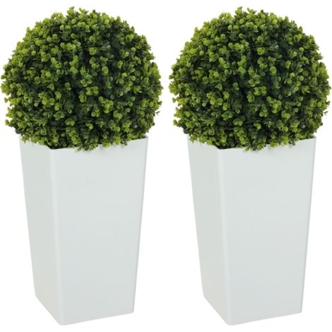 Plante artificielle de décoration, Duas bolas artificiais de eucalipto, avec 65 cm de diamètre e protection UV., décoration intérieure, décoration extérieure, design moderne (1/5)