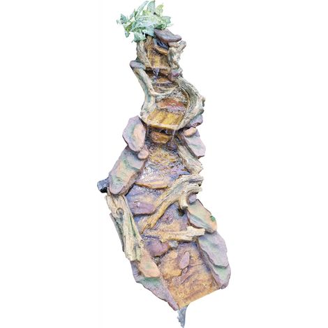 Granimex Hong He Polystone Bachlauf 2-teilig Wasserfall Springbrunnen Gartenbrunnen 128x41/25x72/56 (1/2)