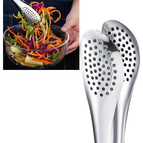 Grillzange, tragbar, rutschfest, hitzebeständig, Edelstahl, 23 cm (9 Zoll), ideal für Camping (1/5)