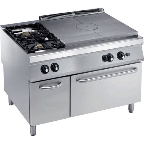 Fourneau gaz plaque coupe feu 2 feux + four - Diamond (1/5)