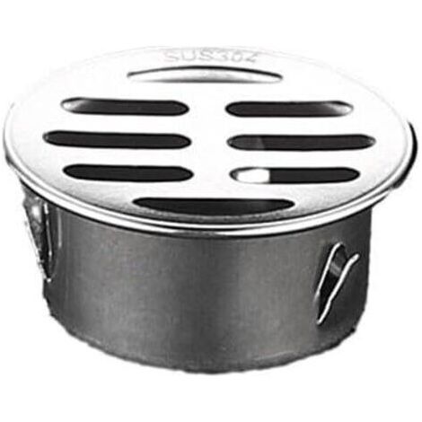 BUNTHAUS Siphon de sol rond en acier inoxydable pour salle de bain avec grand diamètre 50 mm