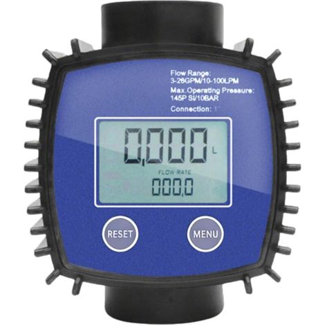 Débitmètre Eau, Capteurs de Débit Digital, 1″ Compteur de Carburant, avec Écran LCD, pour Eau, Diesel, Liquide Chimique (1/5)