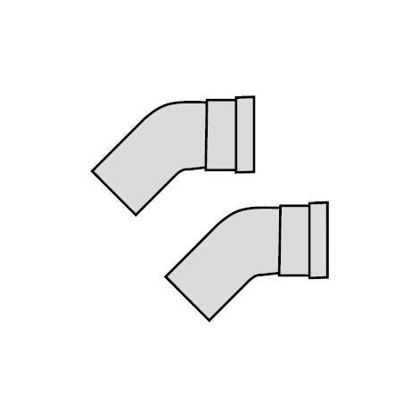 Vaillant Curva 30 gradi (2 pz.) Condens. per tubo di scarico rigido DN 80, PP, 303258