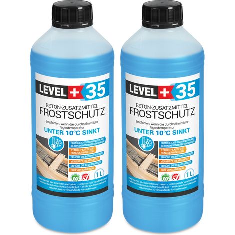 LEVEL+ Plastifizierer Beton-Zusatzmittel Frostschutz Betonzusatz L+35 - 2L